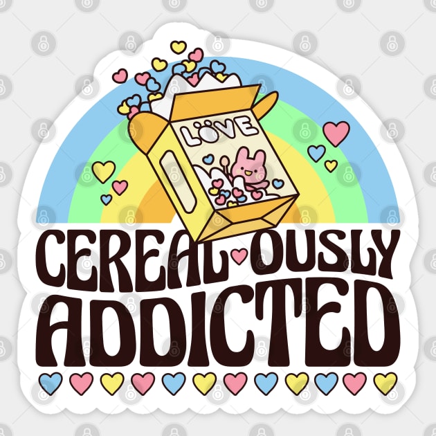 Cereal-ously Funny Kawaii Cereal Pun Sticker by Krishnansh W.